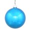 Vickerman 31749083 Shiny Turquoise UV Resistant Commercial Drilled Shatterproof Christmas Ball Ornament - 2.75 in.